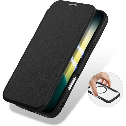 Etui z klapką Dux Ducis Skin X Pro MagSafe do Apple iPhone 17 Air czarne