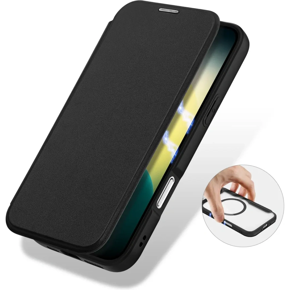 Etui z klapką Dux Ducis Skin X Pro MagSafe do Apple iPhone Air czarne