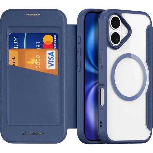 Etui z klapką Dux Ducis Skin X Pro MagSafe do Apple iPhone 17 Air niebieskie