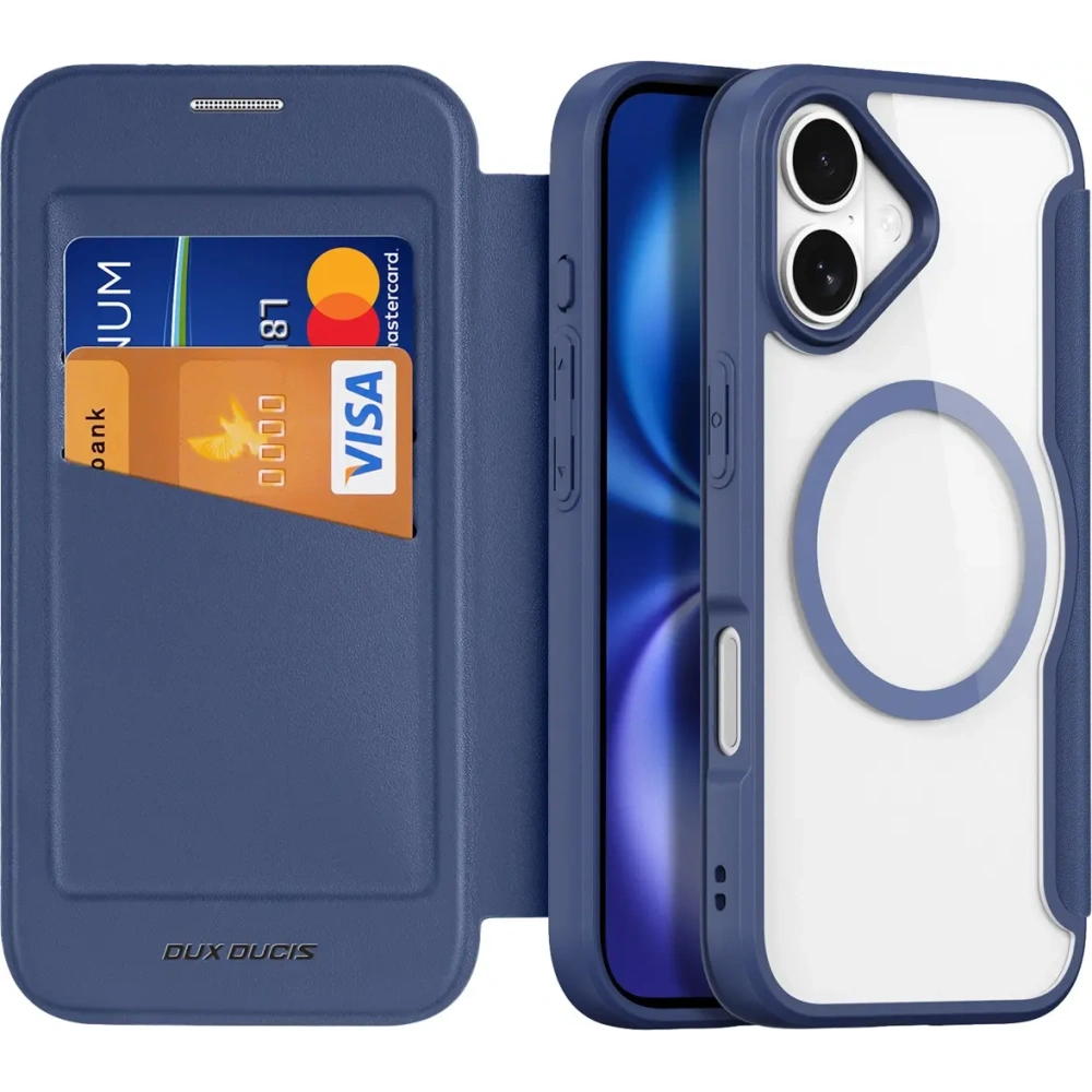 Etui z klapką Dux Ducis Skin X Pro MagSafe do Apple iPhone Air niebieskie