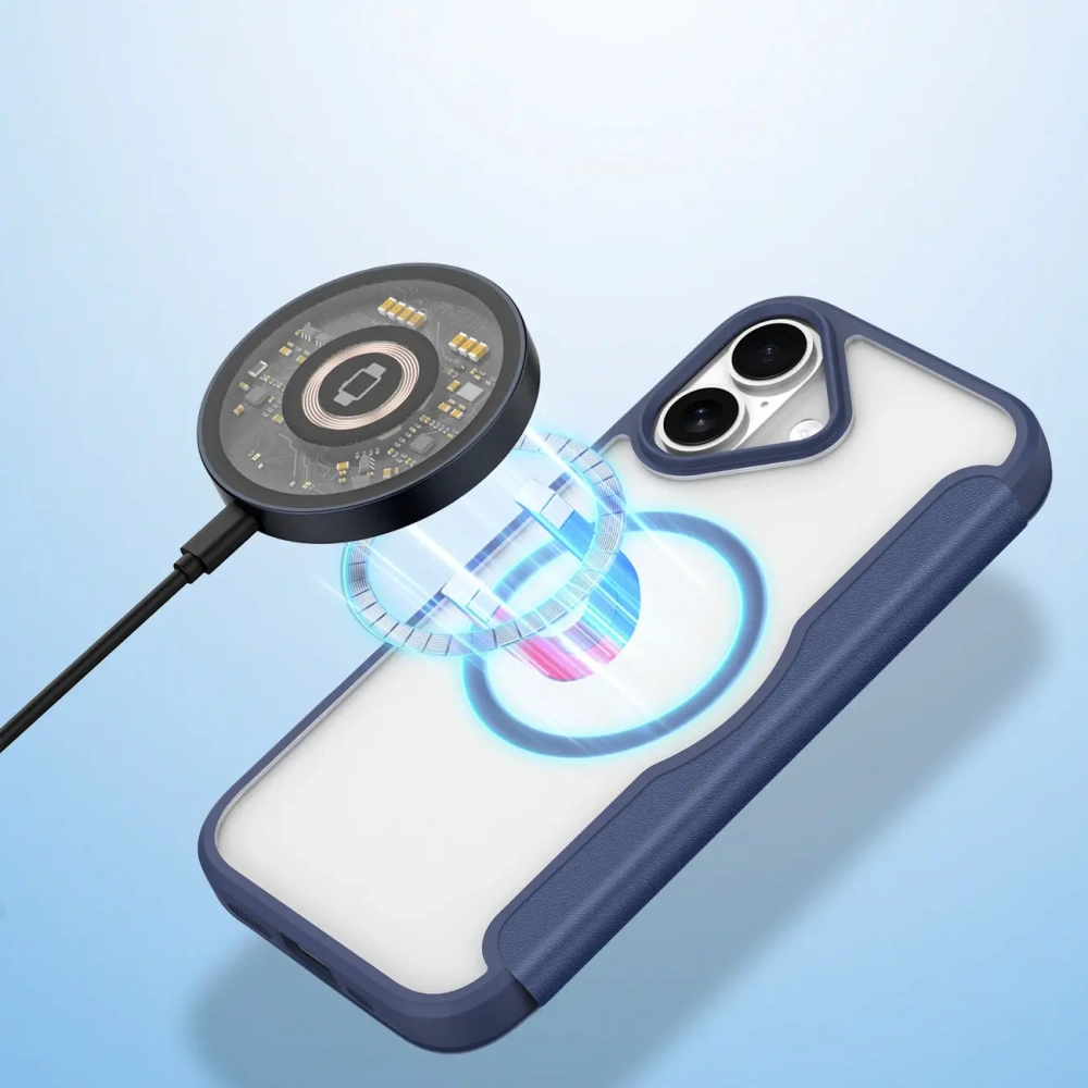 Etui z klapką Dux Ducis Skin X Pro MagSafe do Apple iPhone Air niebieskie