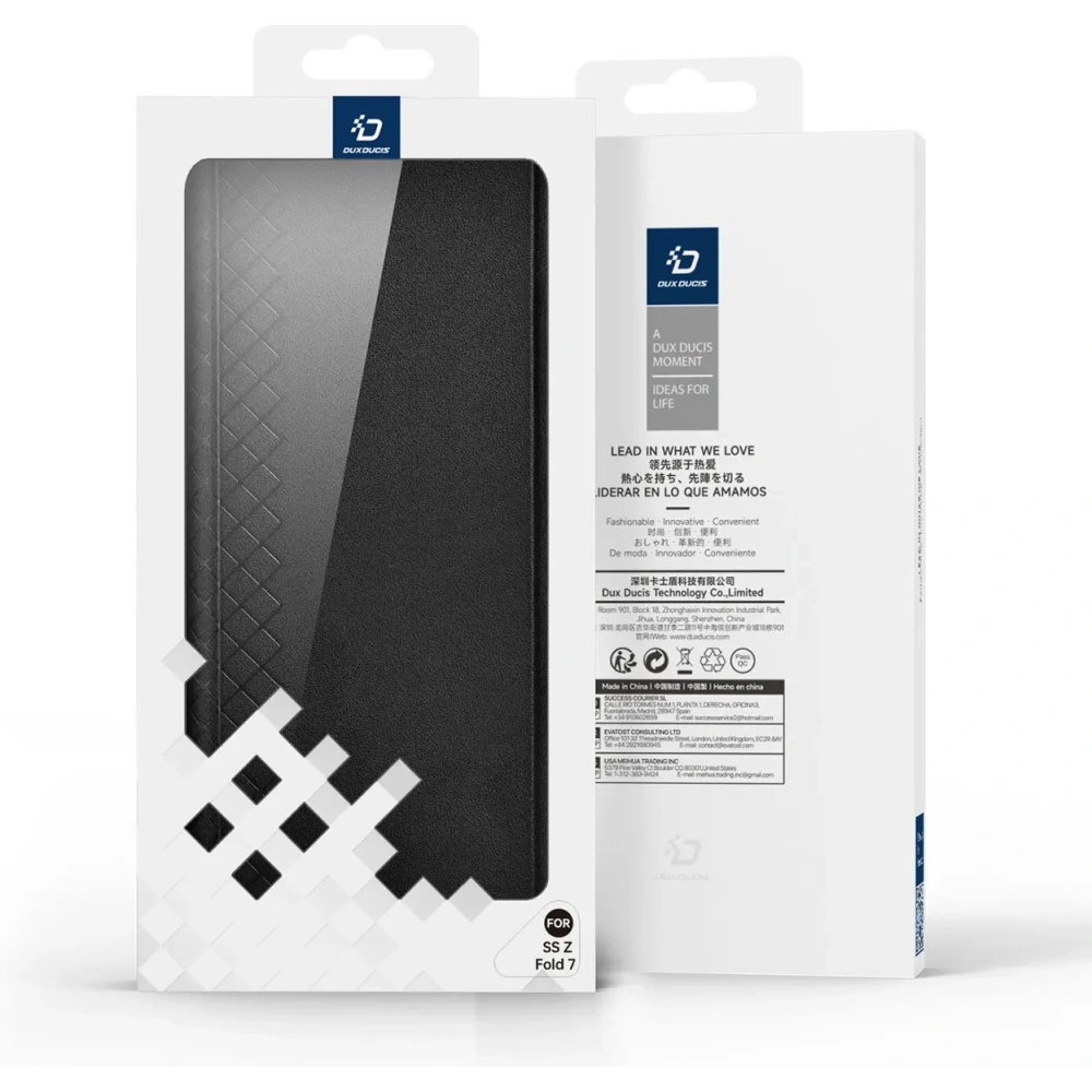 Etui z klapką Dux Ducis Brill do Samsung Galaxy Z Fold7 czarne