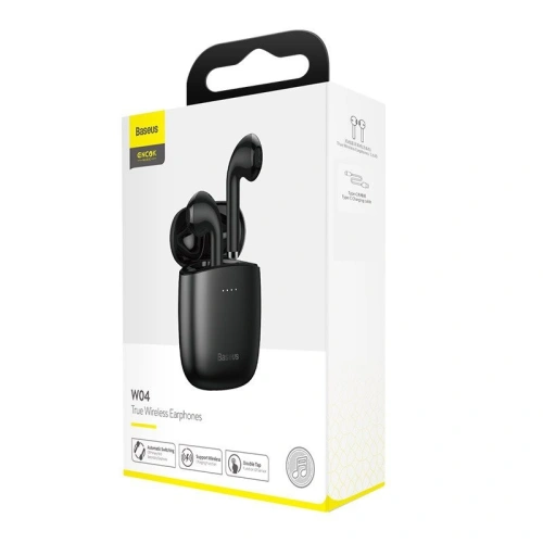 Kup Bezdrátová sluchátka Baseus Encok W04 TWS, Bluetooth 5.0 (černé) - BSU1561BLK - {ean13} - Sklep Home Screen