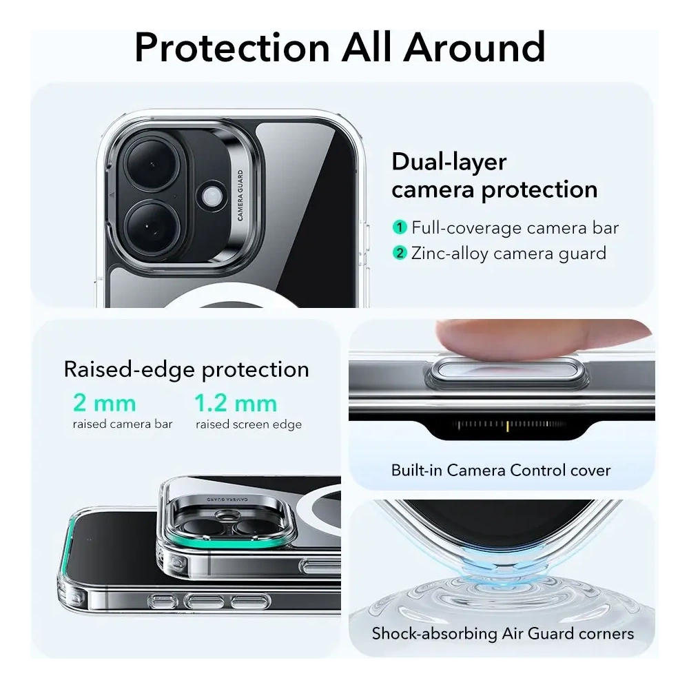 Etui ESR Classic Hybrid Kickstand MagSafe do Apple iPhone 17 Clear