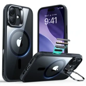 Etui ESR Classic Hybrid Kickstand MagSafe do Apple iPhone 17 Clear/black