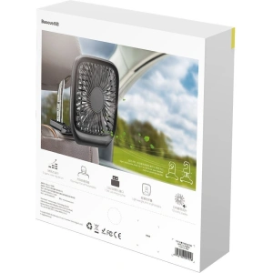 Kup Automobilový ventilátor / větrák Baseus skládací na opěrku hlavy (černý) - BSU1562BLK - {ean13} - Sklep Home Screen