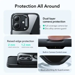Etui ESR Classic Hybrid Kickstand MagSafe do Apple iPhone 17 Clear/black
