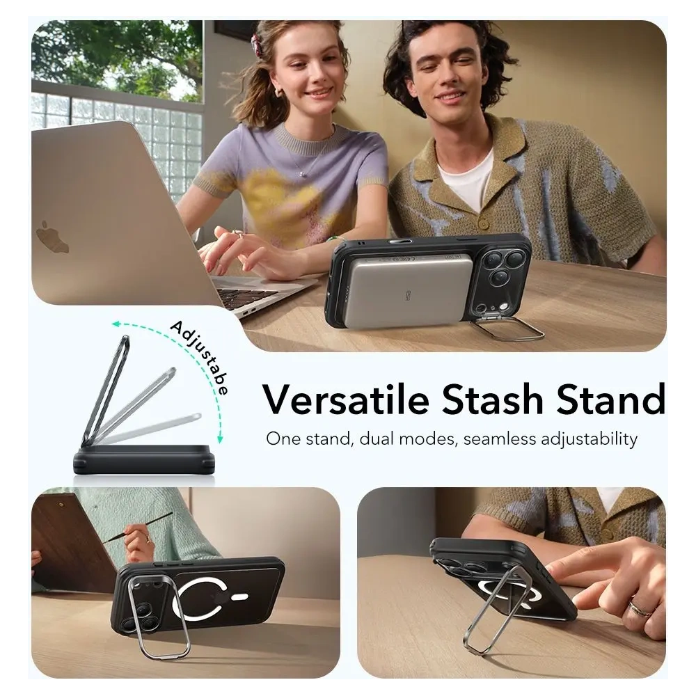 Etui ESR Classic Hybrid Kickstand MagSafe do Apple iPhone 17 Pro Clear/black