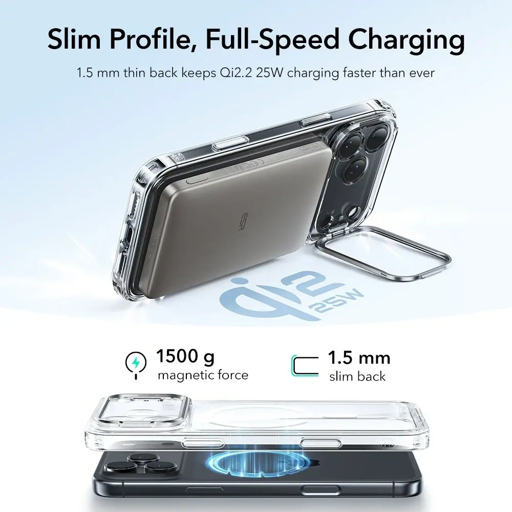 Etui ESR Classic Hybrid Kickstand MagSafe do Apple iPhone 17 Pro Max Clear