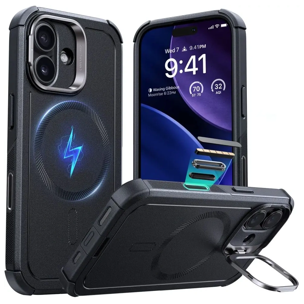 Etui ESR Cyber Kickstand MagSafe do Apple iPhone 17 Black