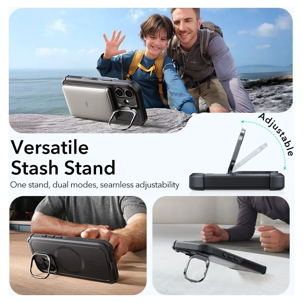 Etui ESR Cyber Kickstand MagSafe do Apple iPhone 17 Black