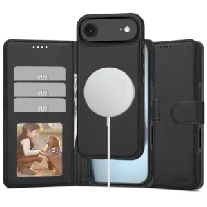 Etui z klapką Tech-protect Wallet MagSafe do Apple iPhone 17 Air Matte Black