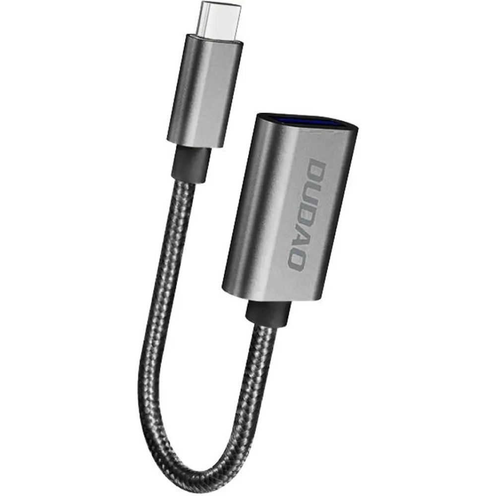 Adapter Dudao L15T OTG przejściówka USB-C / USB-A szary