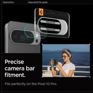 Osłona aparatu Spigen Optik Glas.tr Camera Protector do Google Pixel 10 Pro Crystal Clear [2 PACK]