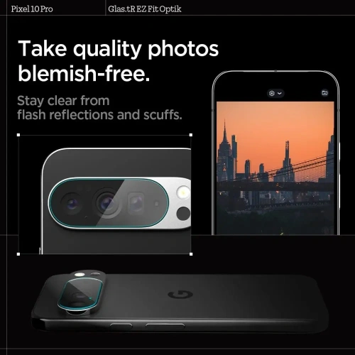 Osłona aparatu Spigen Optik Glas.tr Camera Protector do Google Pixel 10 Pro Crystal Clear [2 PACK]