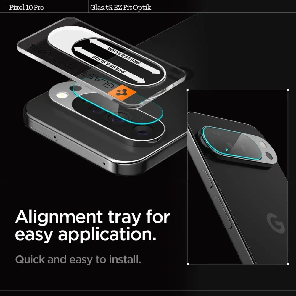 Osłona aparatu Spigen Optik Glas.tr Camera Protector do Google Pixel 10 Pro Crystal Clear [2 PACK]