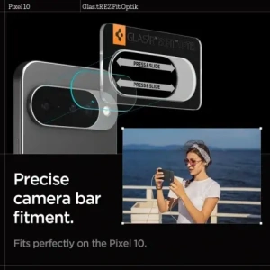 Osłona aparatu Spigen Optik Glas.tr Camera Protector do Google Pixel 10 Crystal Clear [2 PACK]