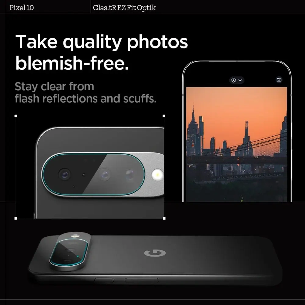 Osłona aparatu Spigen Optik Glas.tr Camera Protector do Google Pixel 10 Crystal Clear [2 PACK]