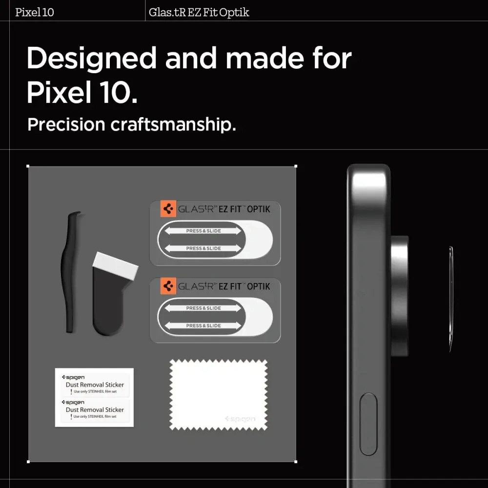 Osłona aparatu Spigen Optik Glas.tr Camera Protector do Google Pixel 10 Crystal Clear [2 PACK]