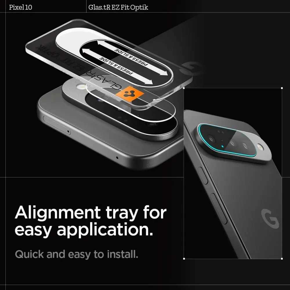 Osłona aparatu Spigen Optik Glas.tr Camera Protector do Google Pixel 10 Crystal Clear [2 PACK]
