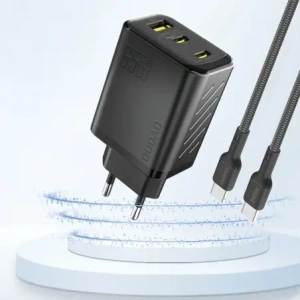 Ładowarka sieciowa Dudao A29 65W GaN 2xUSB-C, USB-A czarna