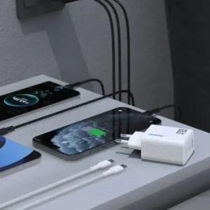 Ładowarka sieciowa Dudao A29 65W GaN 2xUSB-C, USB-A biała