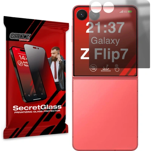 Matowe szkło prywatyzujące GrizzGlass SecretGlass do Samsung Galaxy Z Flip7