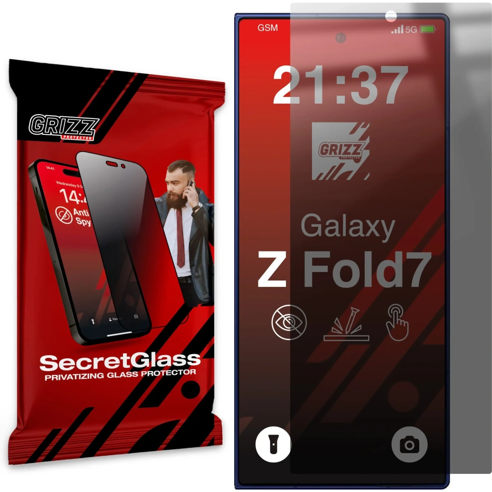 Matowe szkło prywatyzujące GrizzGlass SecretGlass do Samsung Galaxy Z Fold7
