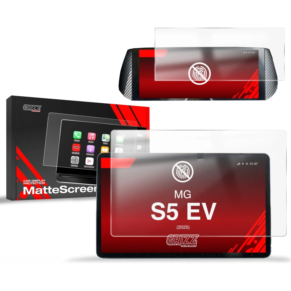 Folia matowa GrizzGlass CarDisplay Protection do MG S5 EV 12,8" (2025) [2w1]