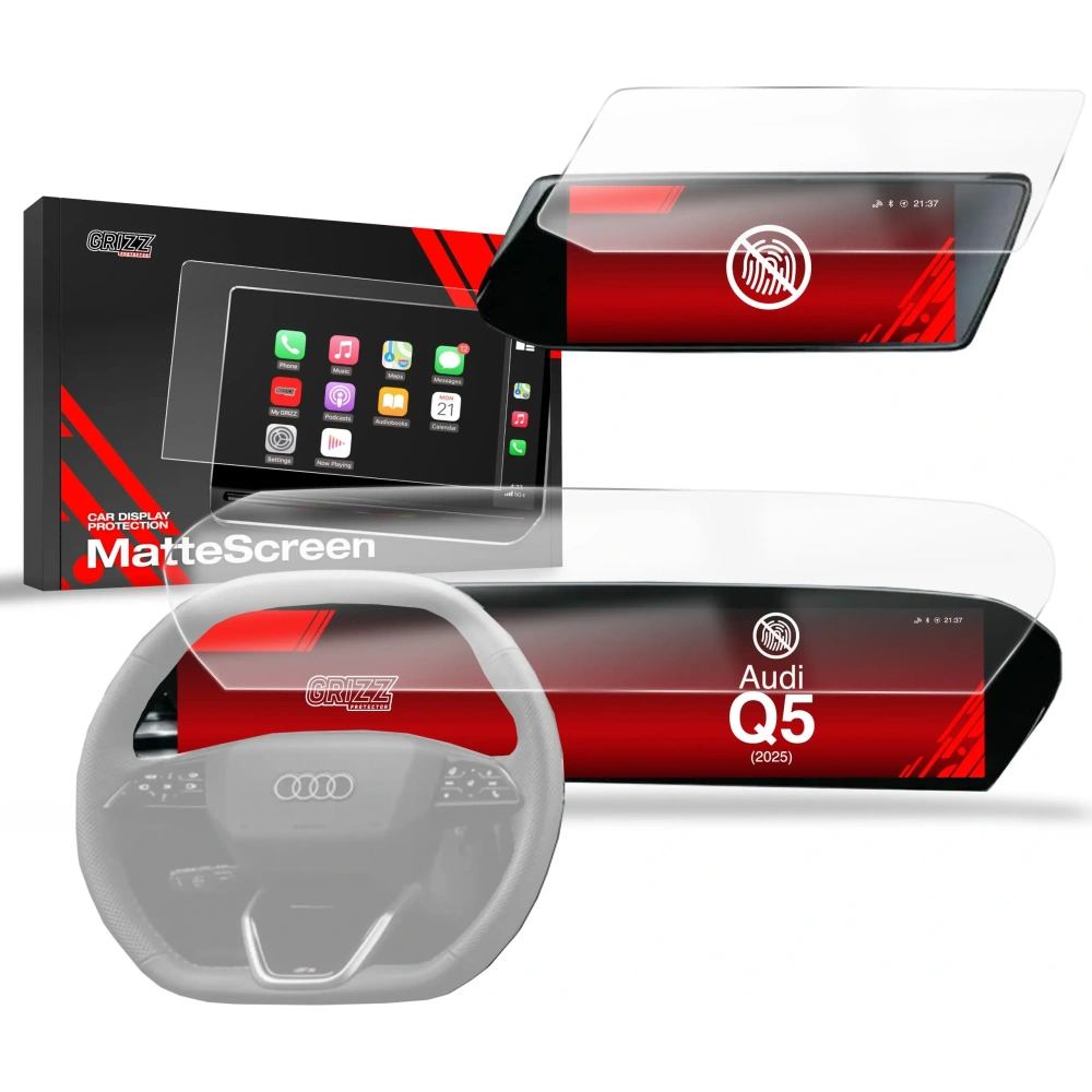 Folia matowa GrizzGlass CarDisplay Protection do Audi Q5 14,5" (2025) [2w1]