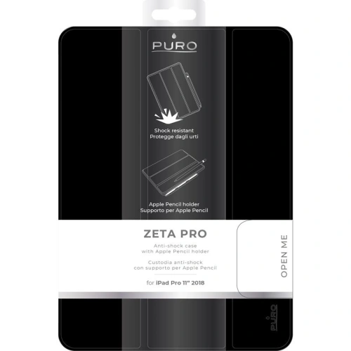 Buy PURO Booklet Zeta Pro - Apple iPad Pro 11 w/Magnet & Stand up with Apple Pencil charging (black) - PUR001BLK - {ean13} - Home Screen Store Europe