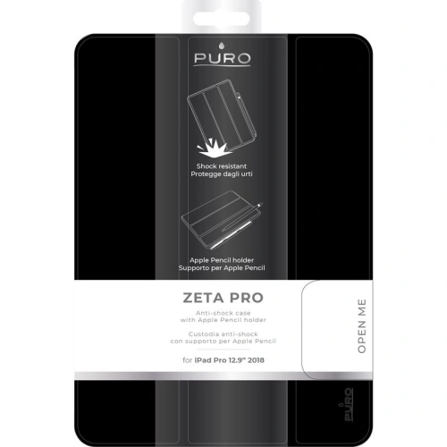 Buy PURO Booklet Zeta Pro - Apple iPad Pro 12.9 (2018) w/Magnet & Stand up with Apple Pencil charging (black) - PUR002BLK - {ean13} - Home Screen Store Europe