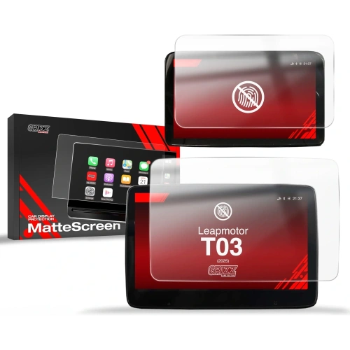 Folia matowa GrizzGlass CarDisplay Protection do Leapmotor T03 10,1" (2025) [2w1]
