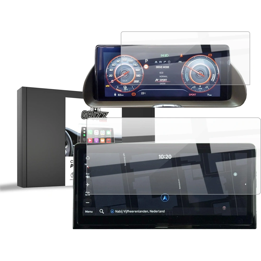 Folia ceramiczna GrizzGlass CarDisplay Protection do Hyundai Inster 10,25" (2025) [2w1]