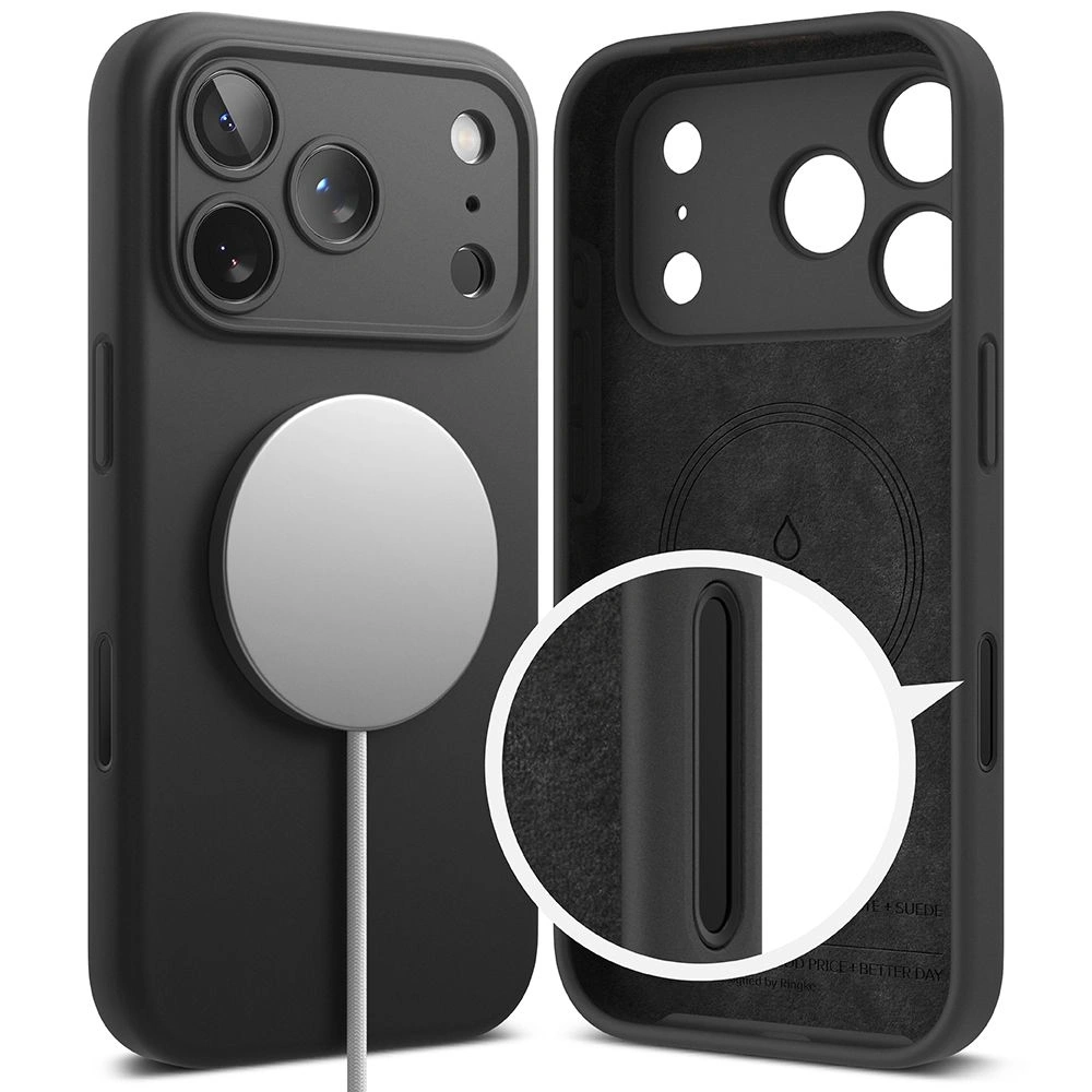 Etui Ringke Silicone Magnetic MagSafe do Apple iPhone 17 Pro Max Black