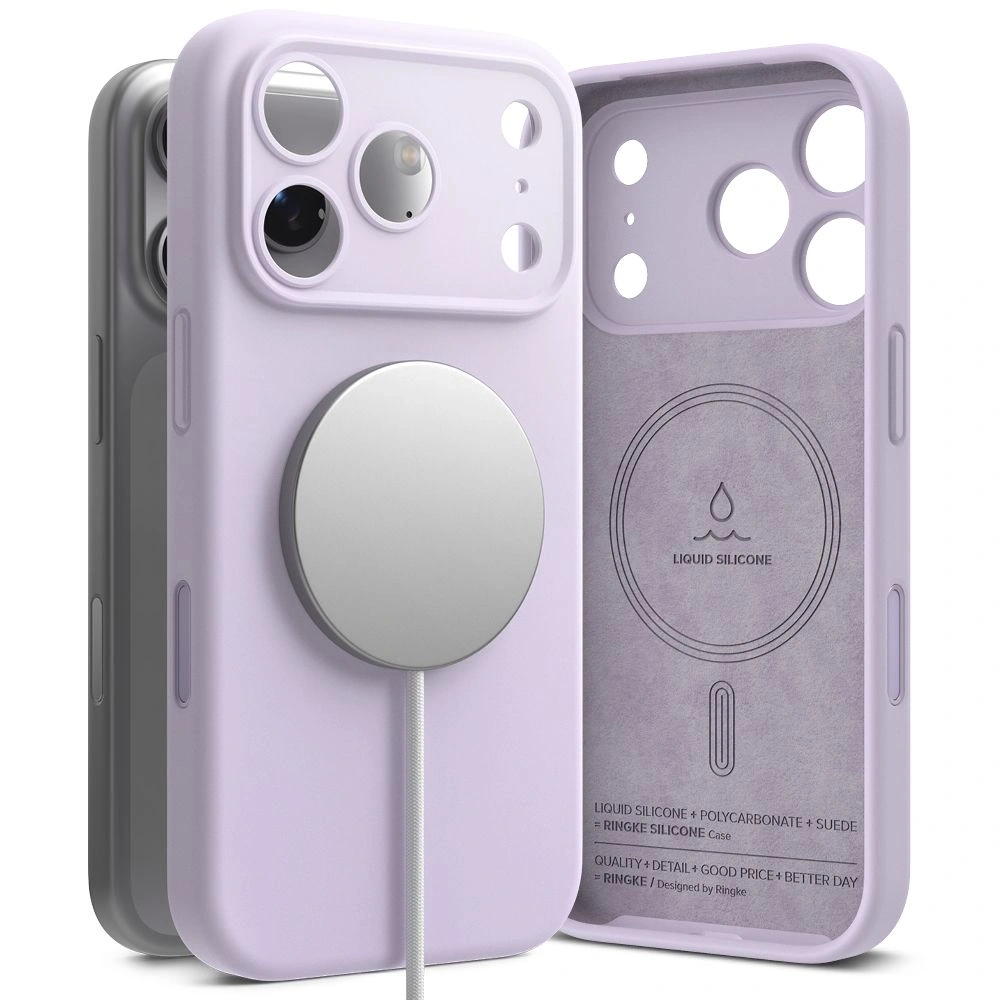 Etui Ringke Silicone Magnetic MagSafe do Apple iPhone 17 Pro Max Light Purple