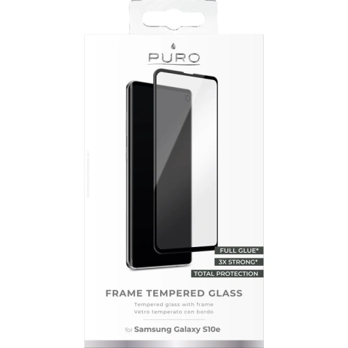 Buy PURO Frame Tempered Glass Samsung Galaxy S10e (black) - PUR010BLK - {ean13} - Home Screen Store Europe