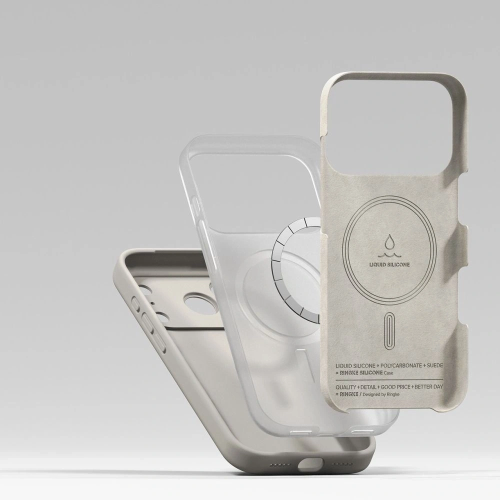 Etui Ringke Silicone Magnetic MagSafe do Apple iPhone 17 Pro Stone