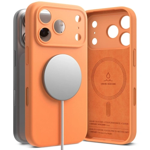 Etui Ringke Silicone Magnetic MagSafe do Apple iPhone 17 Pro Tangerine