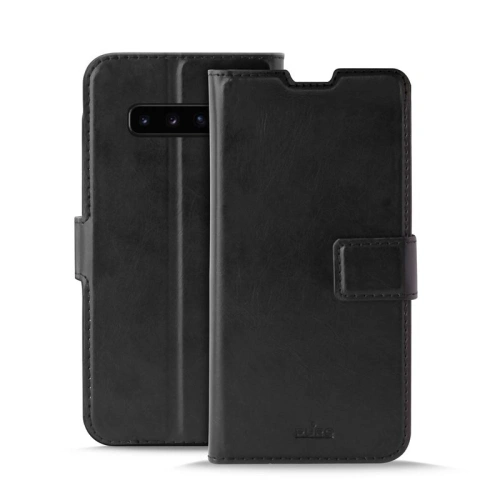 Kup Samsung PURO Booklet Wallet Case Galaxy S10 mit Kartenfächern + Stand up (schwarz) - PUR012BLK - {ean13} - Sklep Home Screen