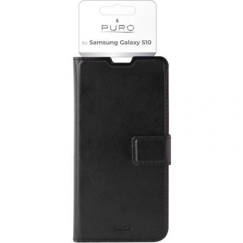 Kup Samsung PURO Booklet Wallet Case Galaxy S10 mit Kartenfächern + Stand up (schwarz) - PUR012BLK - {ean13} - Sklep Home Screen