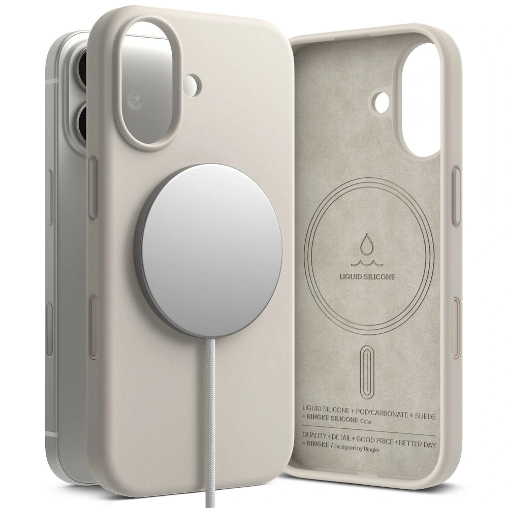 Etui Ringke Silicone Magnetic MagSafe do Apple iPhone 17 Stone