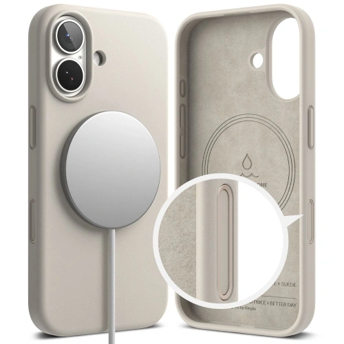 Etui Ringke Silicone Magnetic MagSafe do Apple iPhone 17 Stone