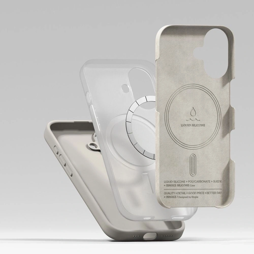 Etui Ringke Silicone Magnetic MagSafe do Apple iPhone 17 Stone
