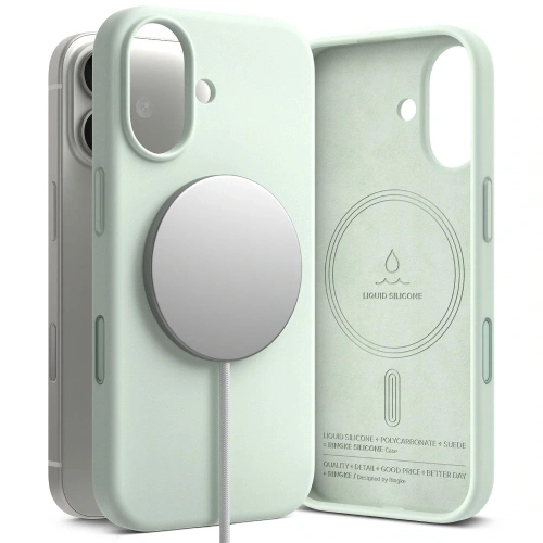 Etui Ringke Silicone Magnetic MagSafe do Apple iPhone 17 Soft Mint