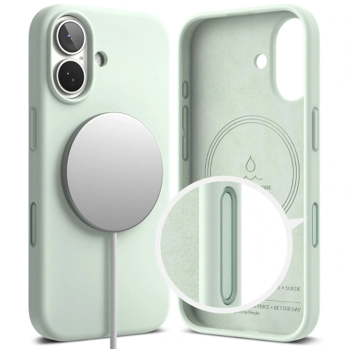 Etui Ringke Silicone Magnetic MagSafe do Apple iPhone 17 Soft Mint