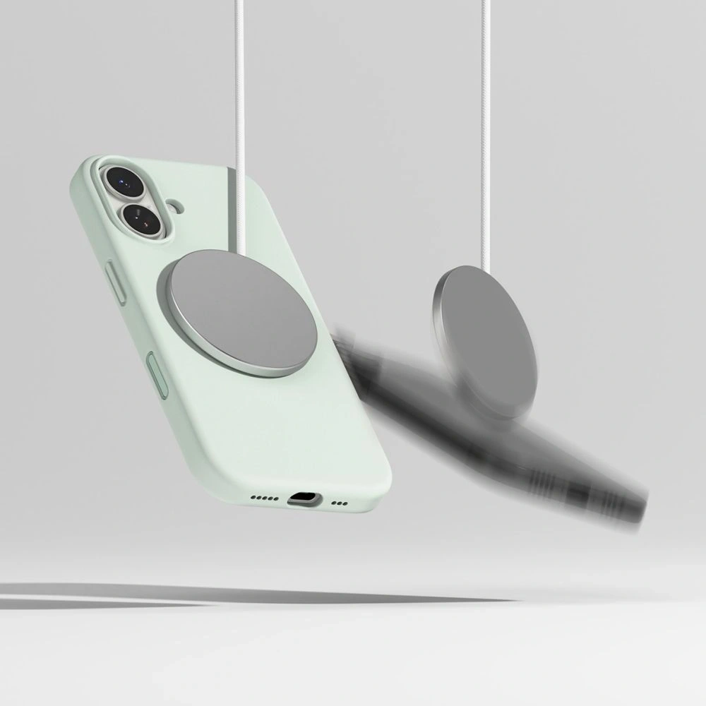 Etui Ringke Silicone Magnetic MagSafe do Apple iPhone 17 Soft Mint