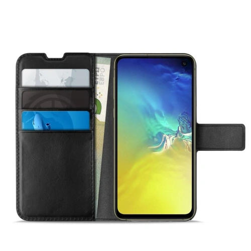 Kup Etui PURO Booklet Wallet Case Samsung Galaxy S10e cu buzunare pentru carduri + suport (negru) - PUR015BLK - {ean13} - Sklep Home Screen