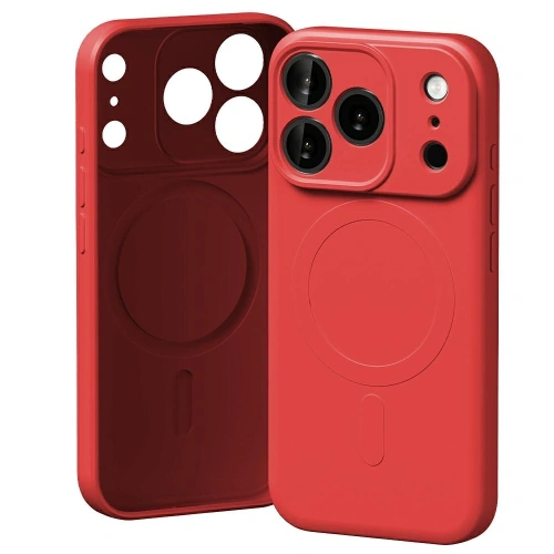 Etui Mercury Semi-Silicone MagSafe do Apple iPhone 17 Pro czerwony