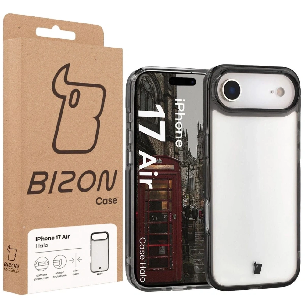 Etui Bizon Case Halo do Apple iPhone Air przydymione-czarne